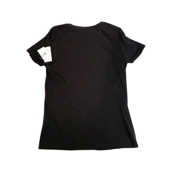 NWT GUESS Studded-Appliqué Ripped T-Shirt - Picture 5 of 13